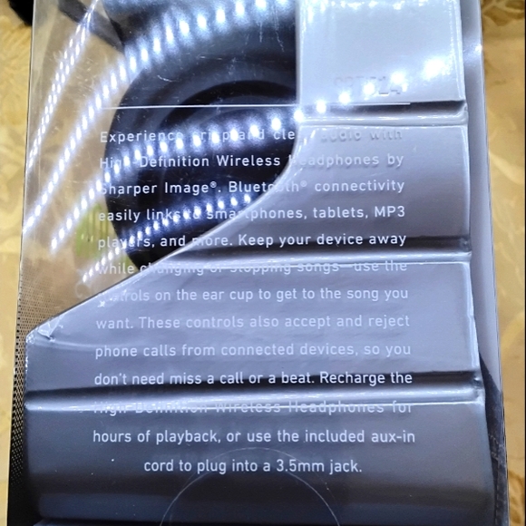 Sharper Image Sbt524bk High Definition Wireless Bluetooth Headphones Black - Picture 6 of 6